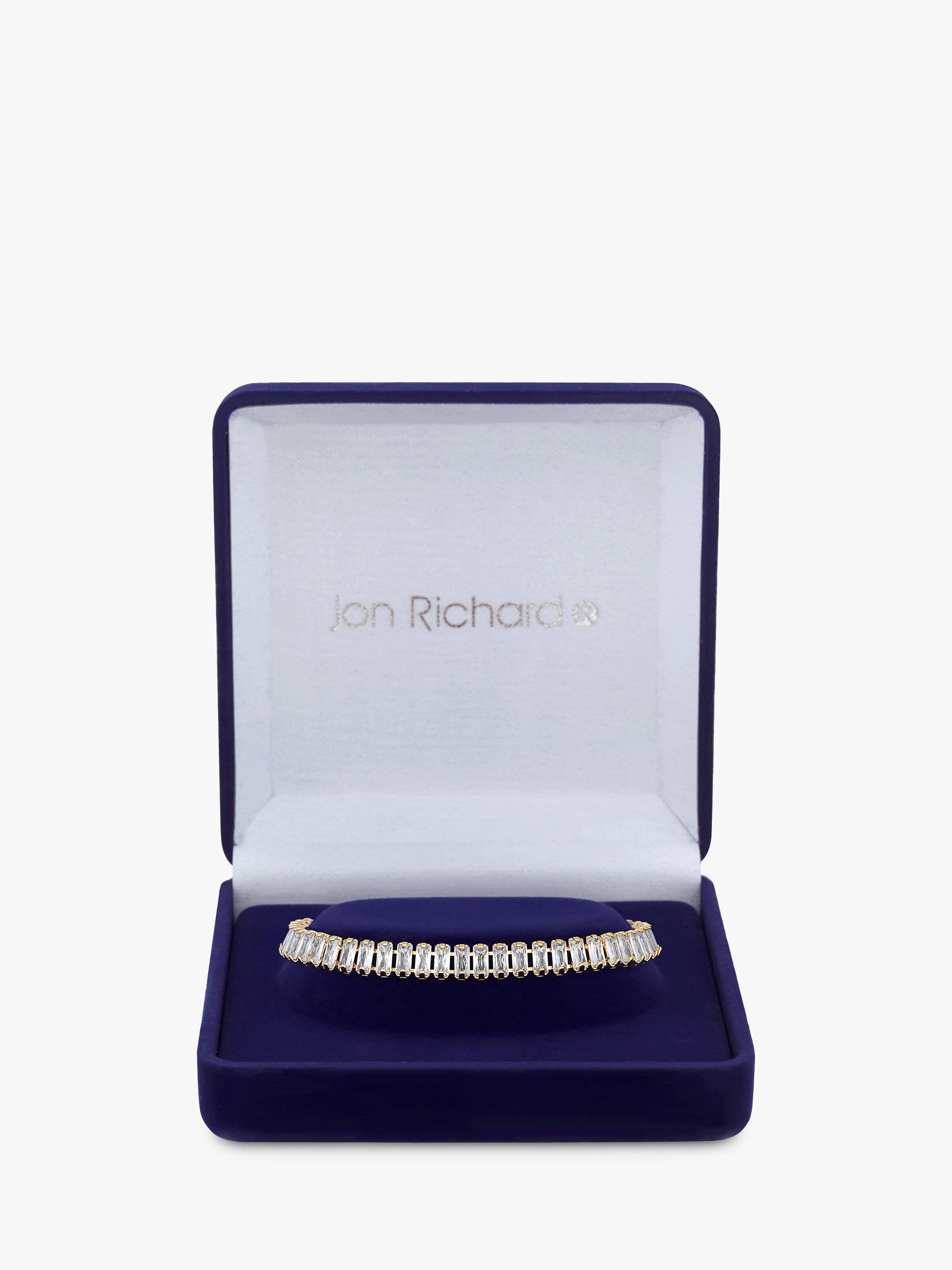 Jon Richard Cubic Zirconia Baguette Bracelet, Gold