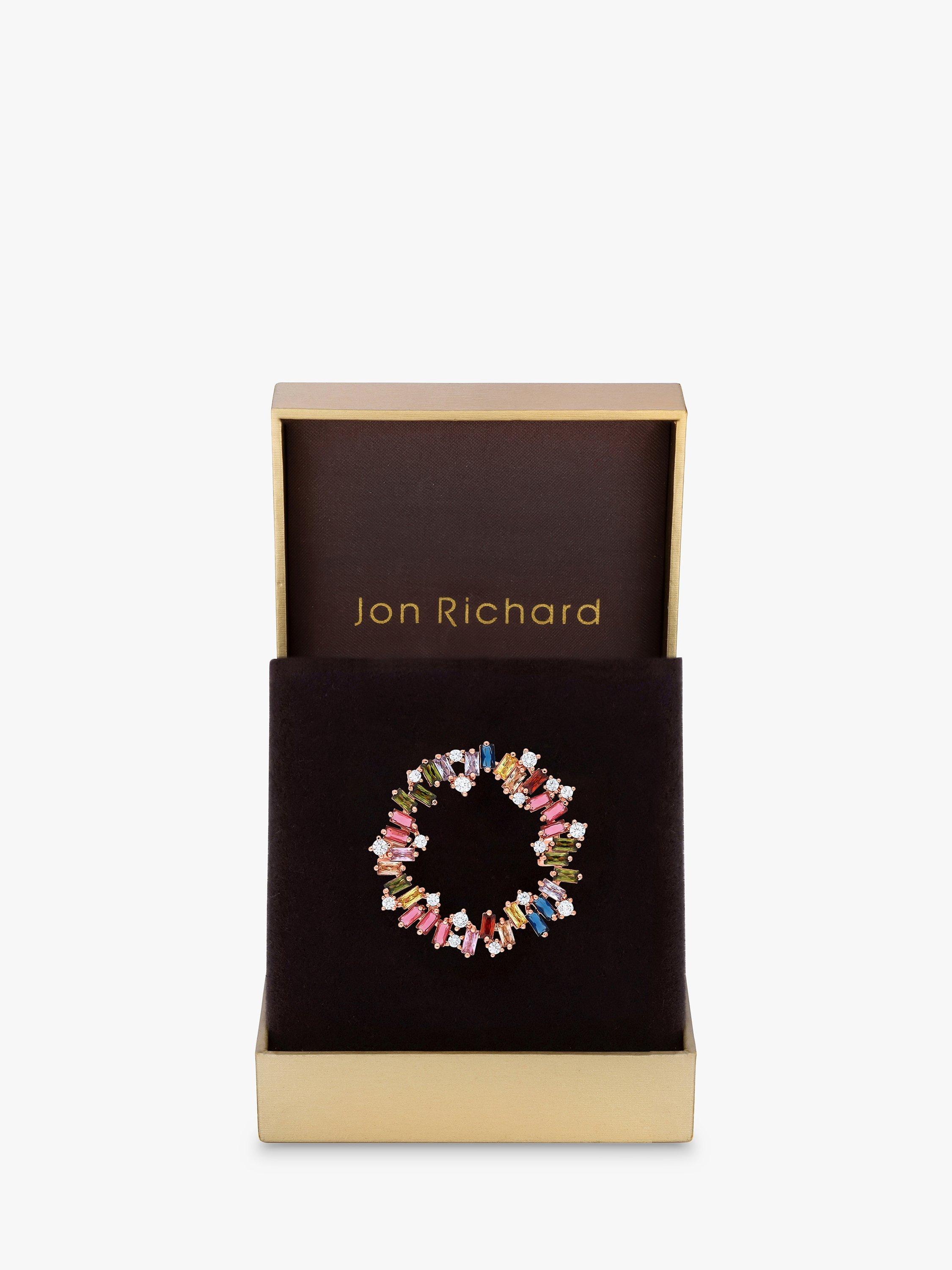Product image 2 of 2, which shows Jon Richard Cubic Zirconia Scattered Stone Brooch, Multi