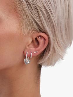 Simply Silver Cubic Zirconia Climber & Stud Earrings, Pack of 3, Silver - view 2, Silver