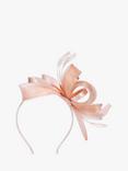 Jon Richard Medium Feather Bow Fascinator, Nude