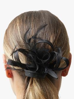 Jon Richard Small Hair Clip Fascinator - view 2, Black