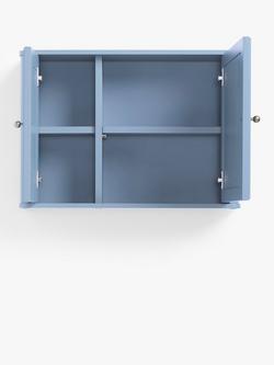 John Lewis Portsman Double Mirrored Bathroom Cabinet - view 2, Blue