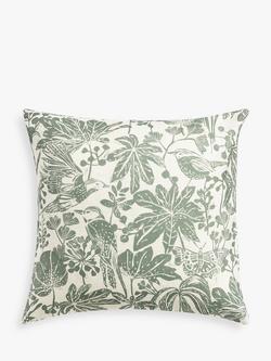 John Lewis Japonica Cushion, Myrtle Green