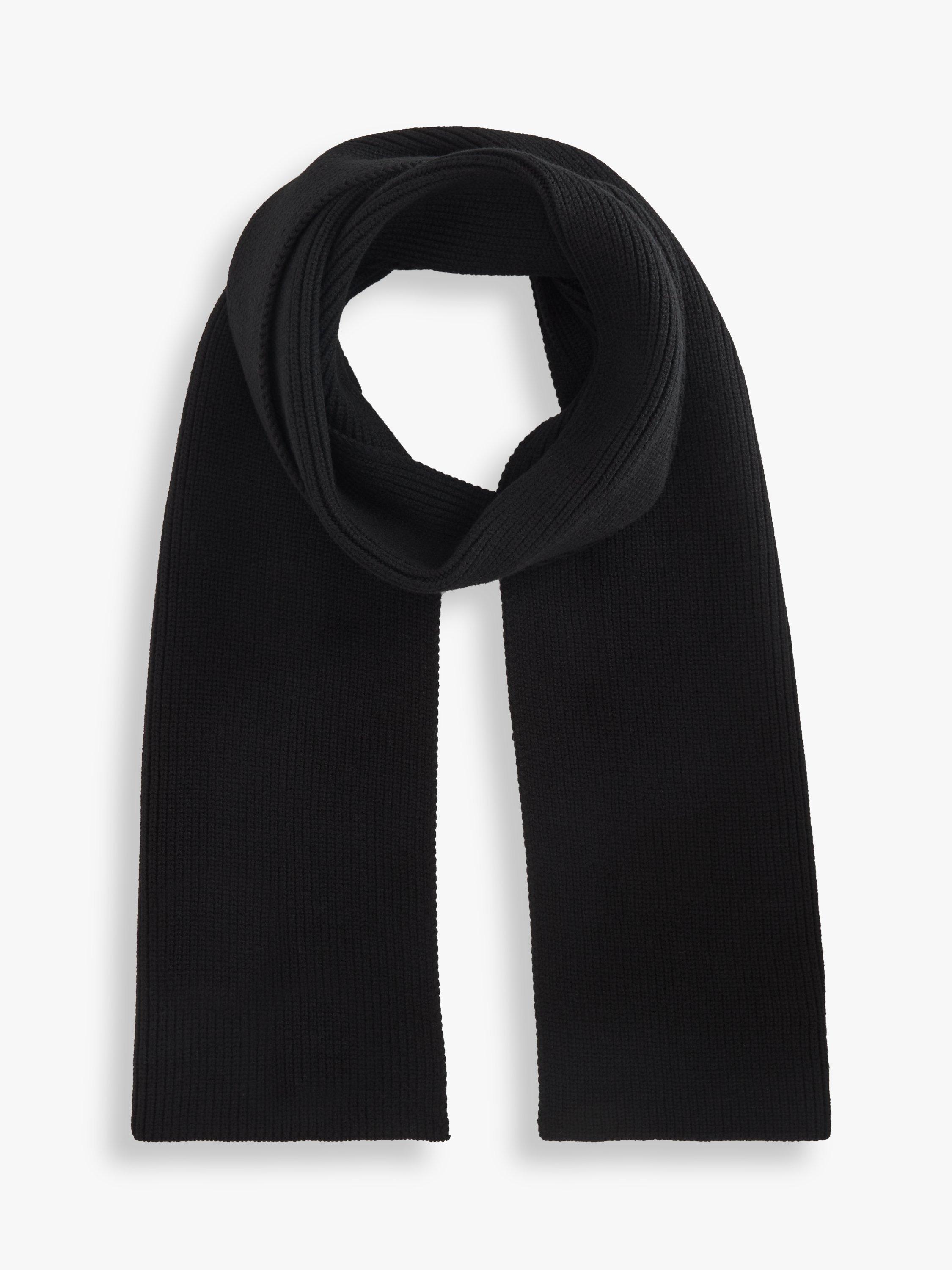 Product image 2 of 4, which shows John Lewis ANYDAY Knitted Scarf, Jet Black