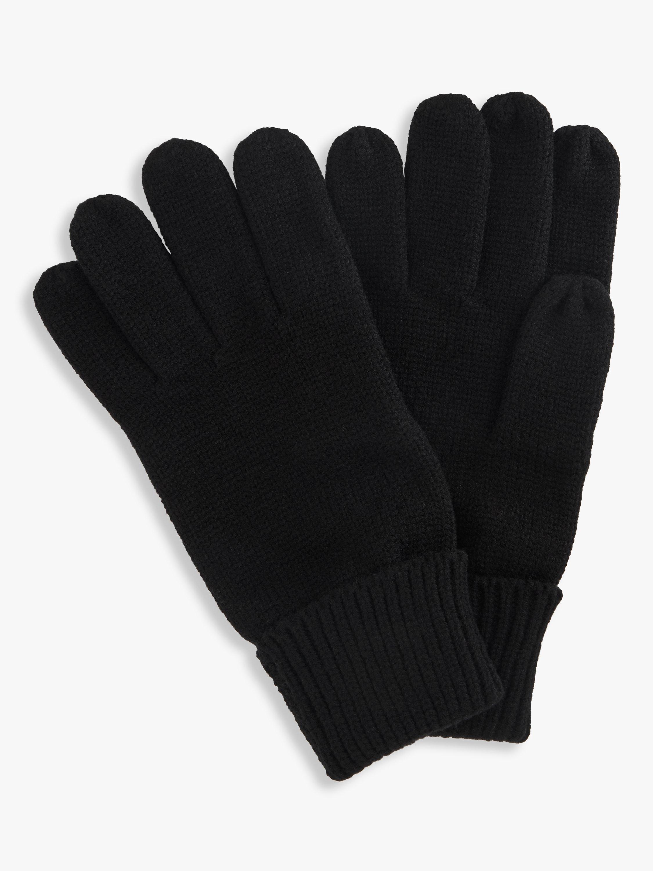 John Lewis ANYDAY Knitted Gloves, Jet Black