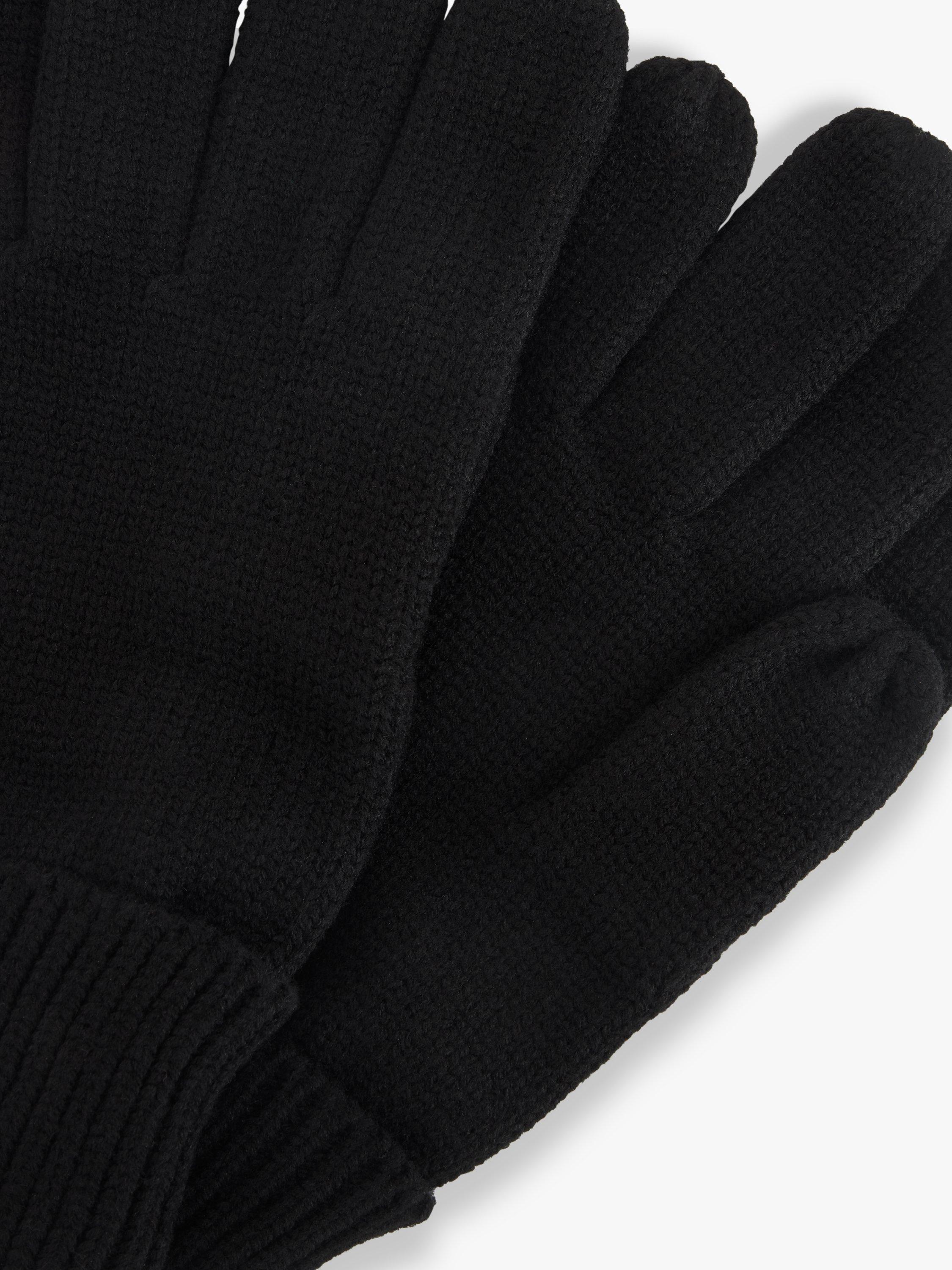 John Lewis ANYDAY Knitted Gloves, Jet Black