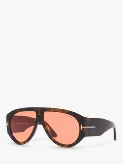 TOM FORD FT1044 Men's Aviator Sunglasses, Brown/Pink, Brown