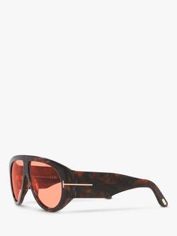 TOM FORD FT1044 Men's Aviator Sunglasses, Brown/Pink - view 2, Brown