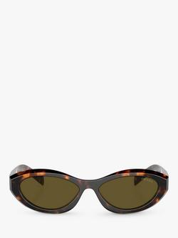 Prada PR 26ZS Women's Irregular Sunglasses - view 2, Honey Tortoise/Green