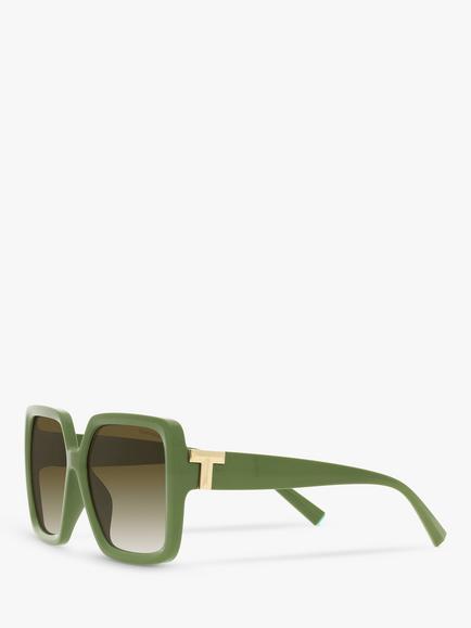 Tiffany & Co TF4206U Women's Square Sunglasses, Khaki - view 2, Khaki