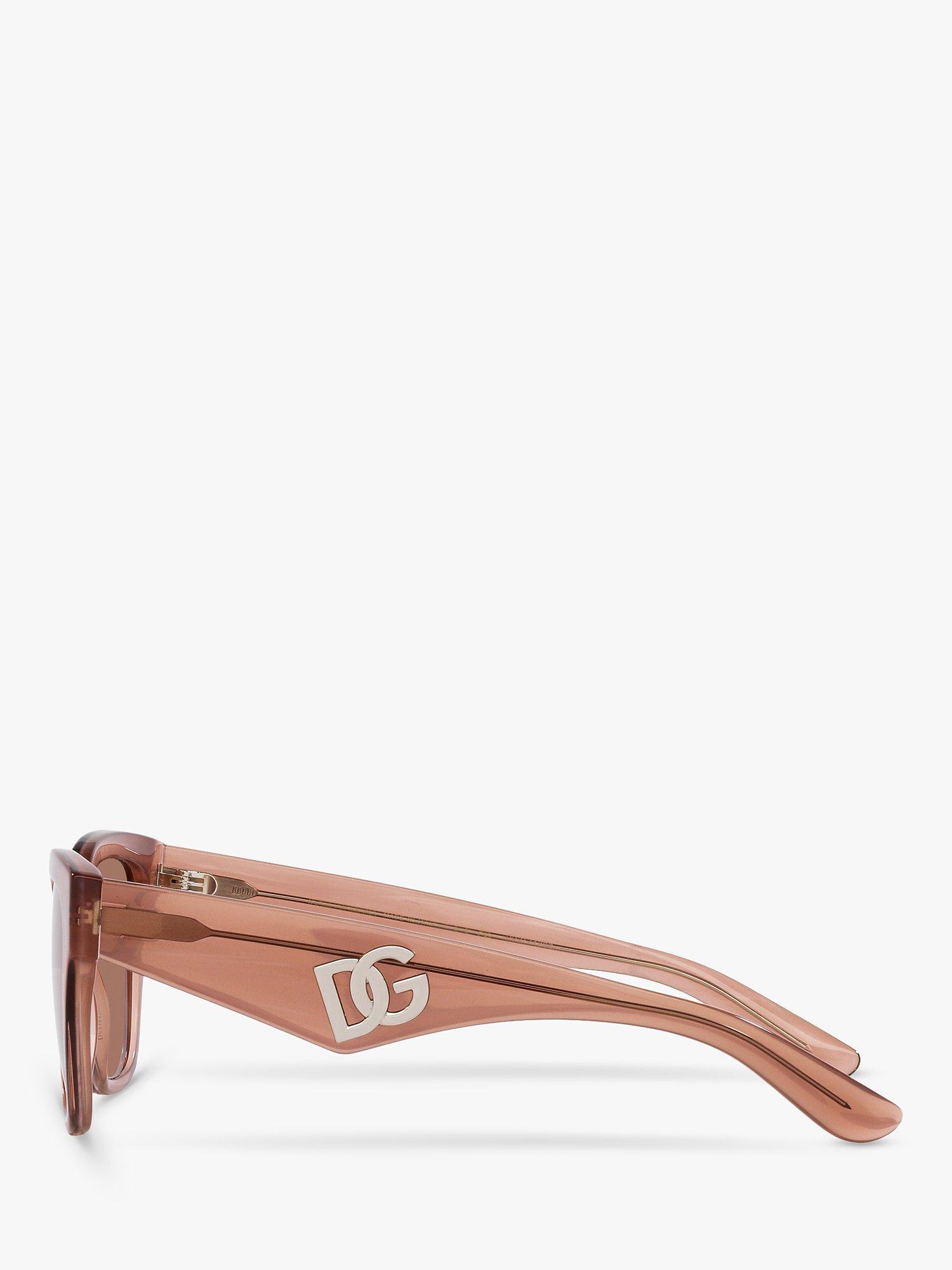 Product image 4 of 11, which shows Dolce & Gabbana DG4437 Women's Butterfly Sunglasses, Fleur Caramel