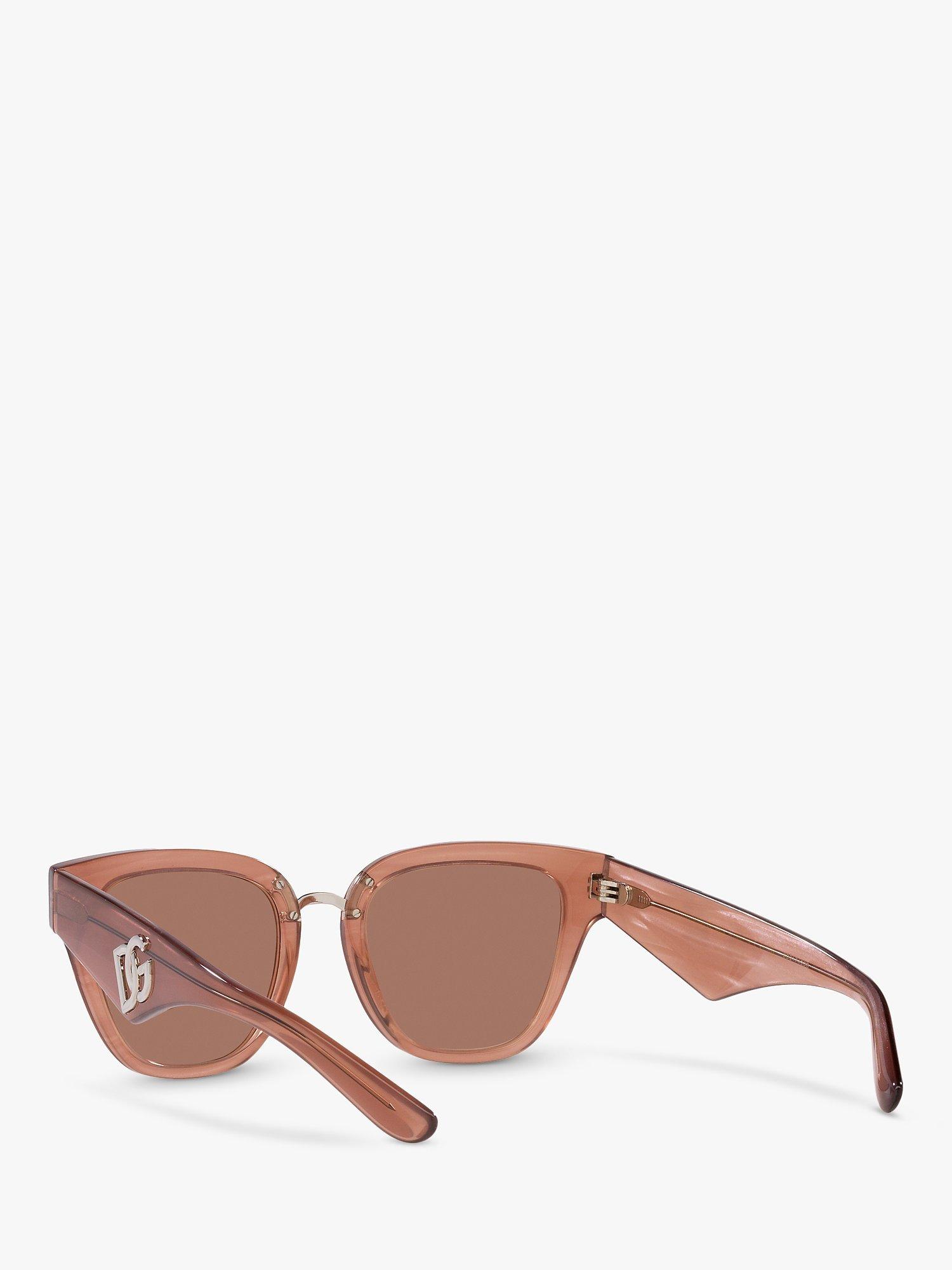 Product image 6 of 11, which shows Dolce & Gabbana DG4437 Women's Butterfly Sunglasses, Fleur Caramel