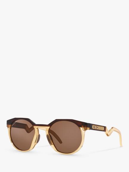 Oakley OO9242 Men's Classic Round Sunglasses, Brown, Brown