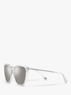 Michael Kors MK2184U Women's Dupont Cat's Eye Sunglasses, Clear/Silver - view 2, Clear/Silver