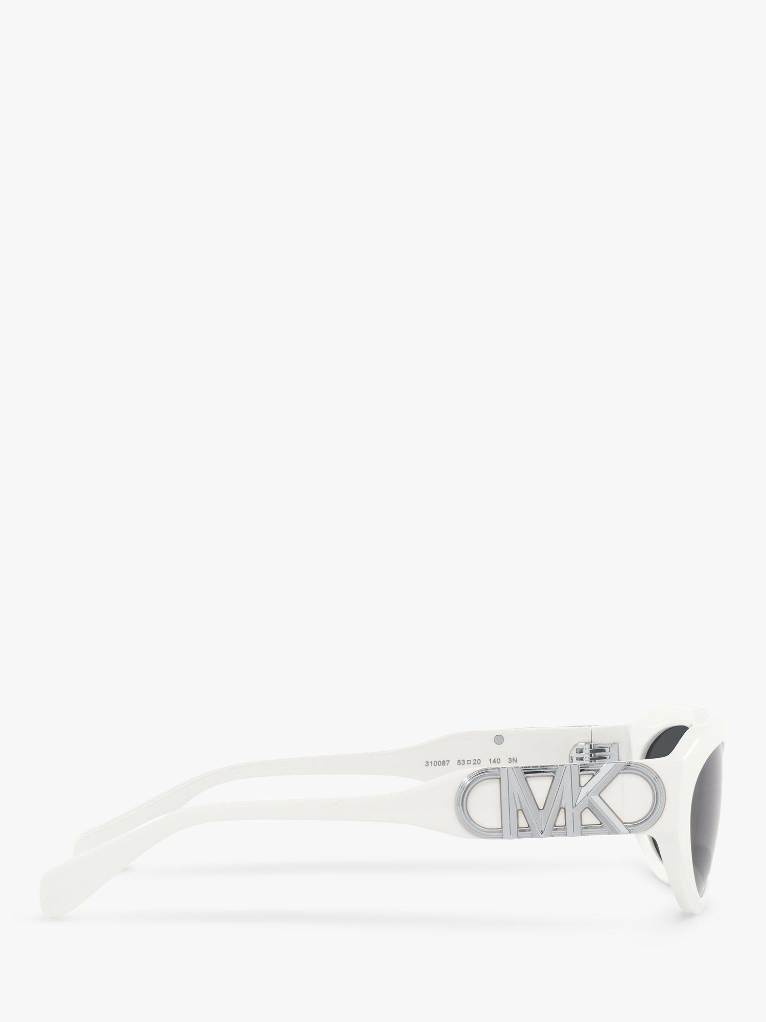 Product image 10 of 11, which shows Michael Kors MK2192 Women's Empire Oval Sunglasses, Optic White