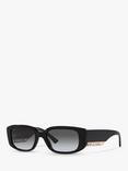 BVLGARI BV8259 Women's Rectangular Sunglasses, Black