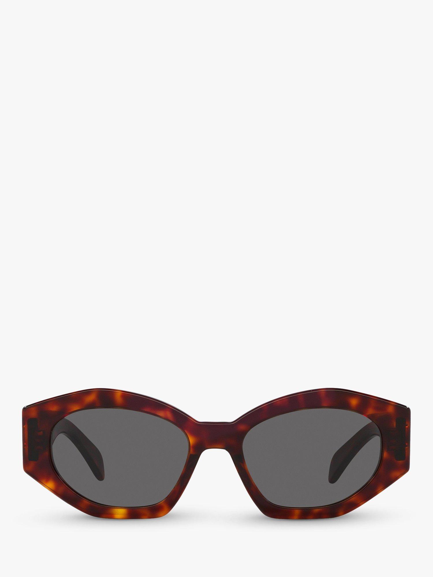 Product image 2 of 4, which shows Celine CL000380 Women's Oval Sunglasses, Tortoise Yellow