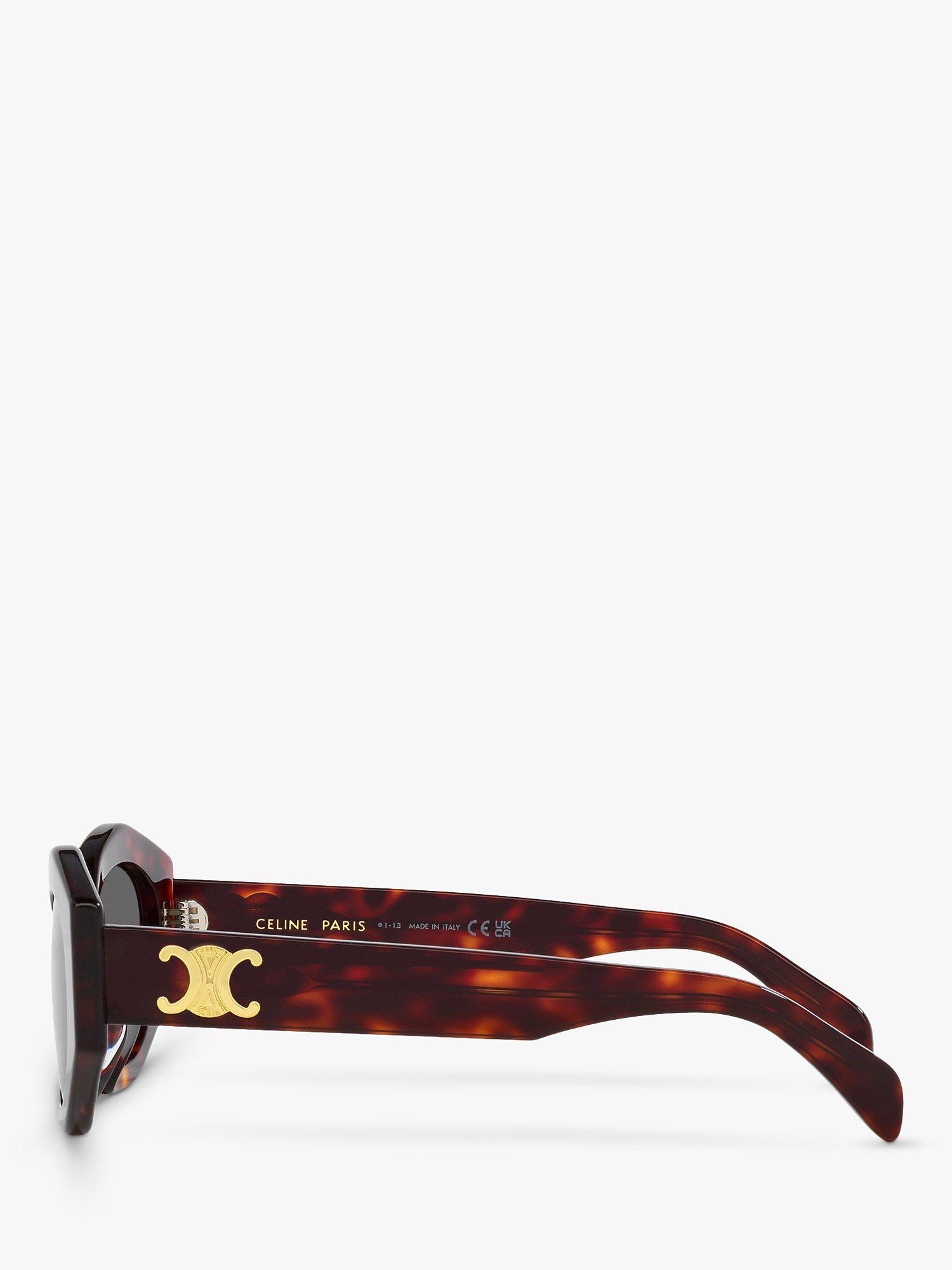 Product image 3 of 4, which shows Celine CL000380 Women's Oval Sunglasses, Tortoise Yellow