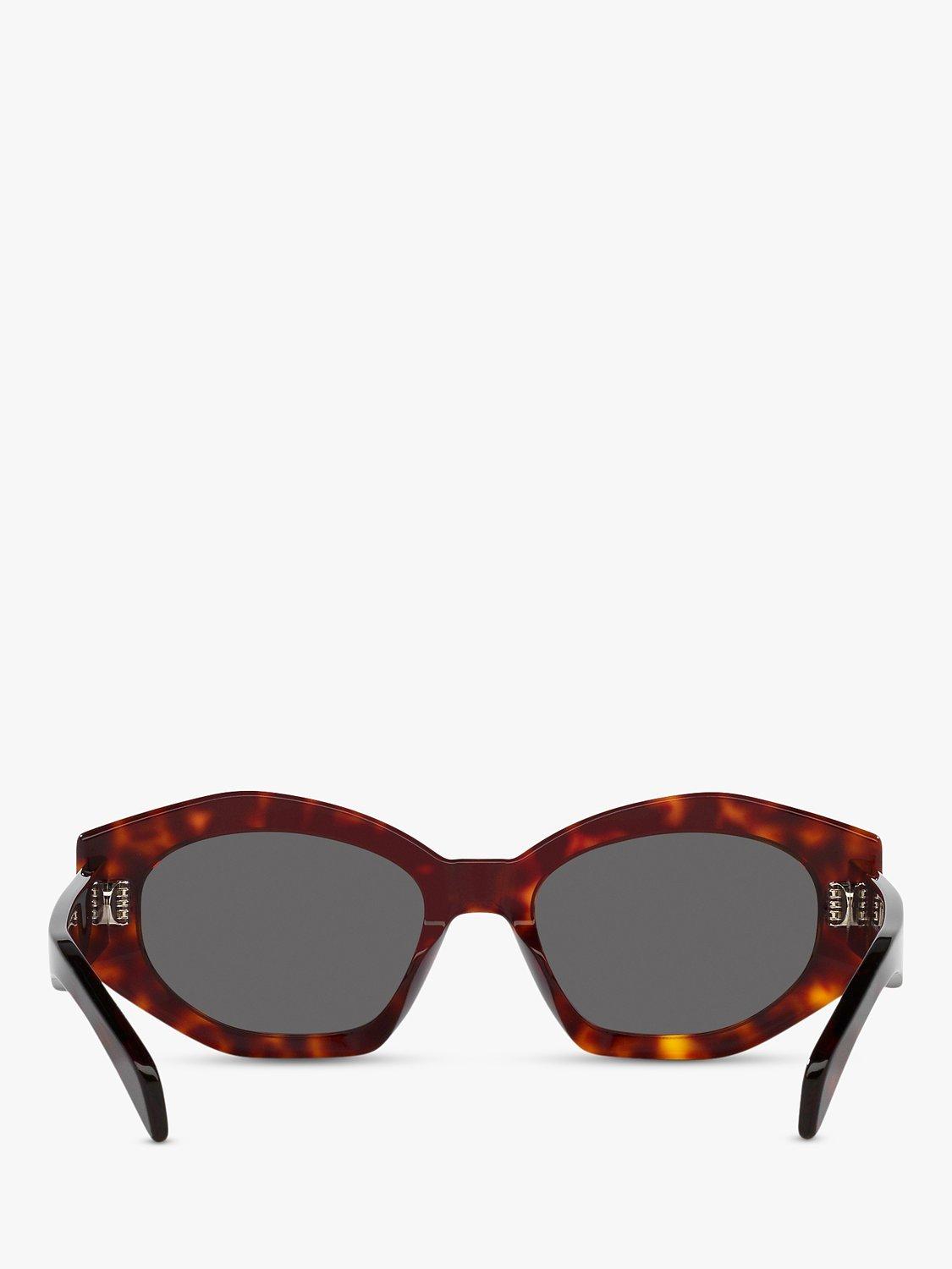 Product image 4 of 4, which shows Celine CL000380 Women's Oval Sunglasses, Tortoise Yellow