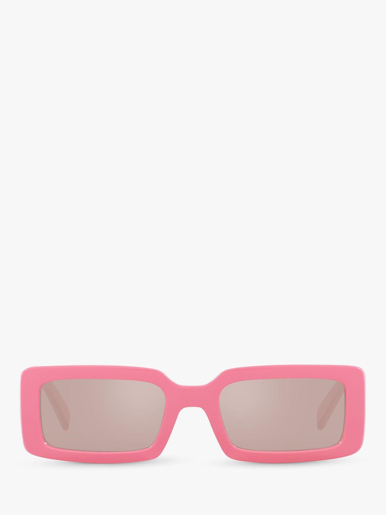 Product image 3 of 11, which shows Dolce & Gabbana DG6187 Women's Rectangular Sunglasses, Crystal/Pink
