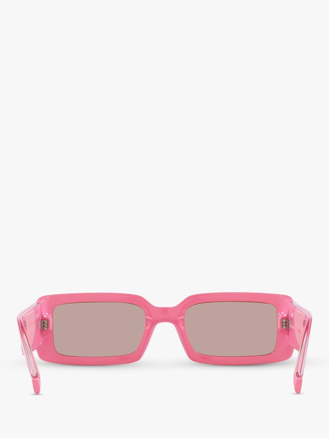 Product image 7 of 11, which shows Dolce & Gabbana DG6187 Women's Rectangular Sunglasses, Crystal/Pink