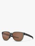 Oakley OO925 Men's Rectangular Sunglasses, Grey Smoke/Brown