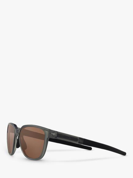 Oakley OO925 Men's Rectangular Sunglasses, Grey Smoke/Brown - view 2, Grey Smoke/Brown