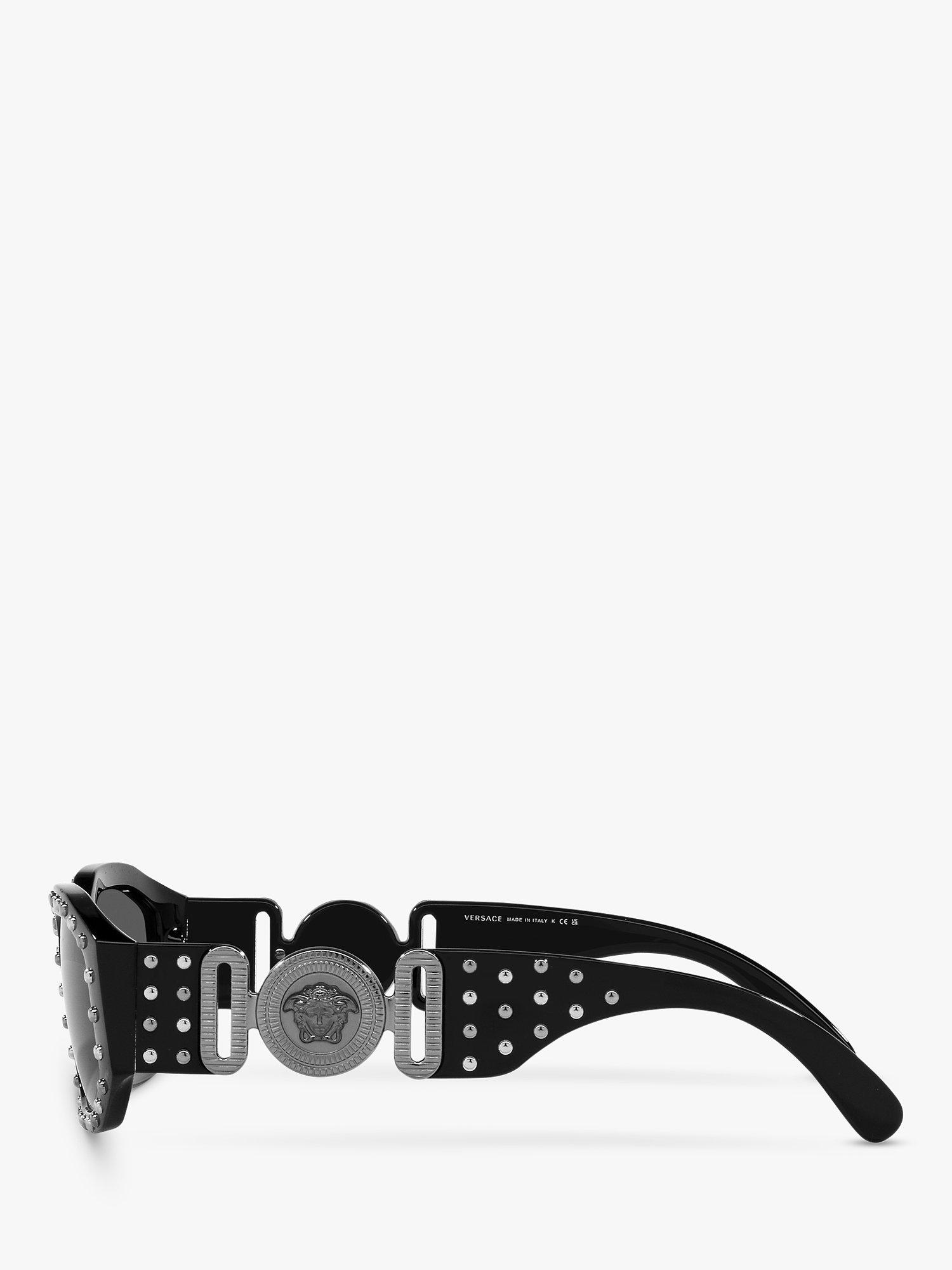 Product image 4 of 11, which shows Versace VE4361 Women's Irregular Sunglasses, Black
