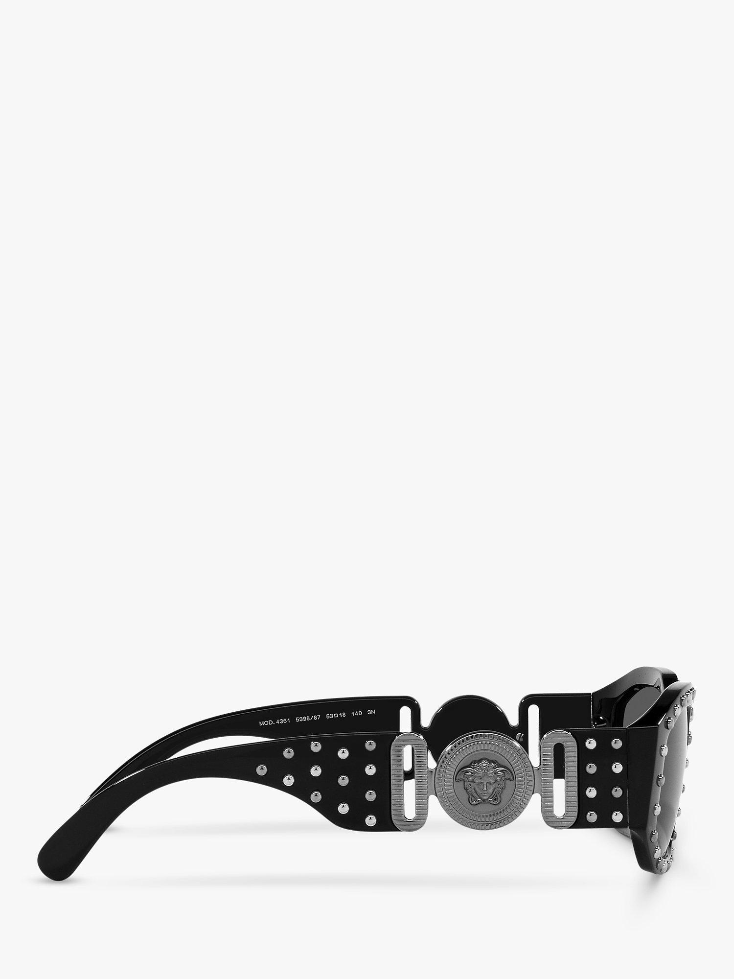 Product image 10 of 11, which shows Versace VE4361 Women's Irregular Sunglasses, Black