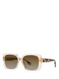 Ralph by Ralph Lauren RA5298U Women's Polarised Pillow Sunglasses, Shiny Havana Beige