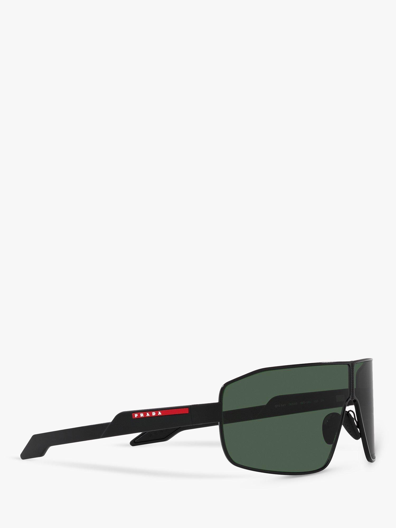 Product image 11 of 11, which shows Prada Linea Rossa PS 54YS Men's Irregular Sunglasses, Black