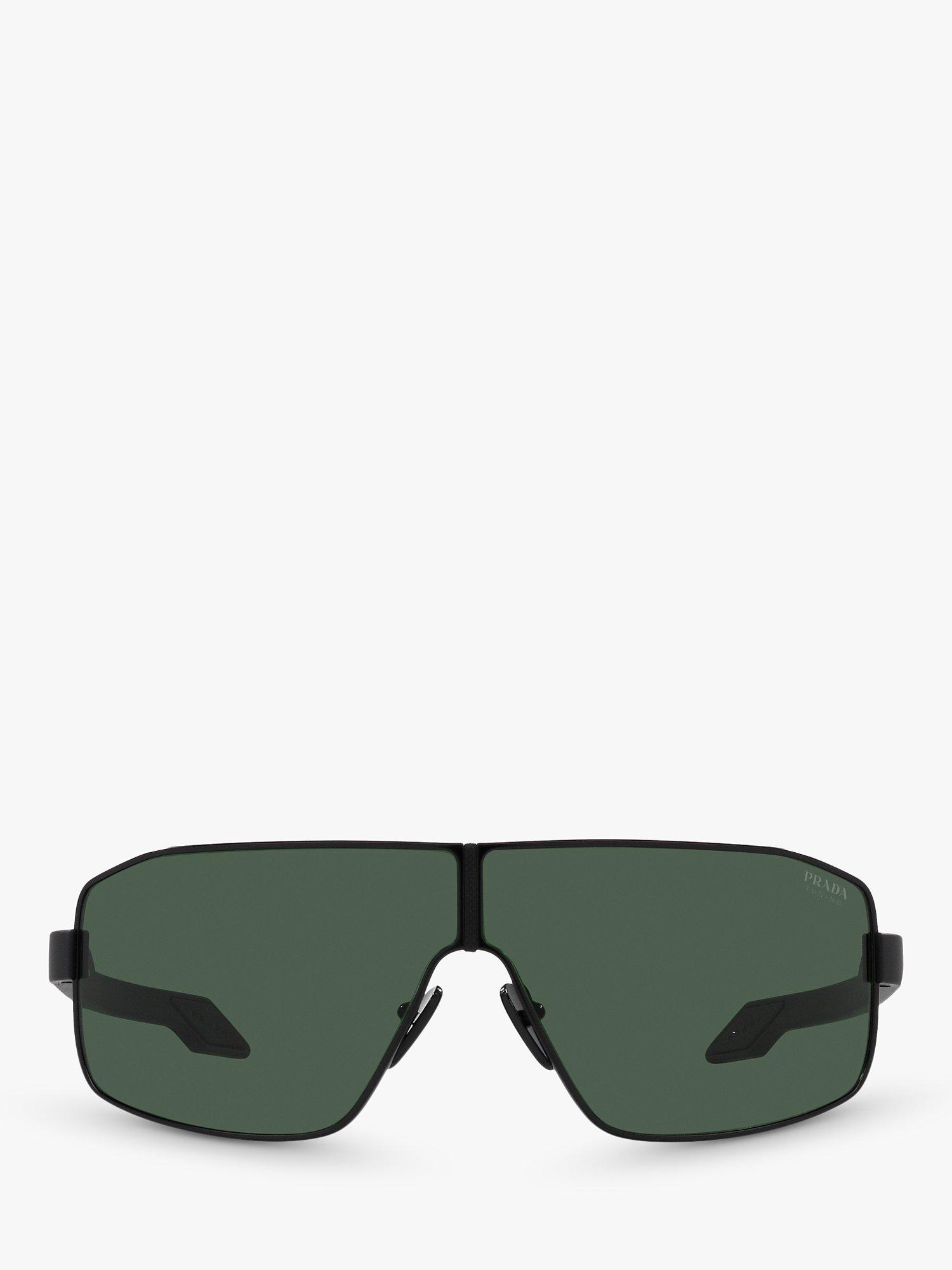 Product image 3 of 11, which shows Prada Linea Rossa PS 54YS Men's Irregular Sunglasses, Black