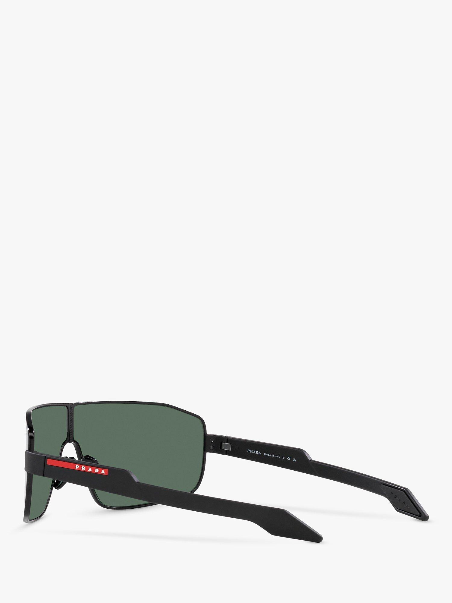 Product image 5 of 11, which shows Prada Linea Rossa PS 54YS Men's Irregular Sunglasses, Black
