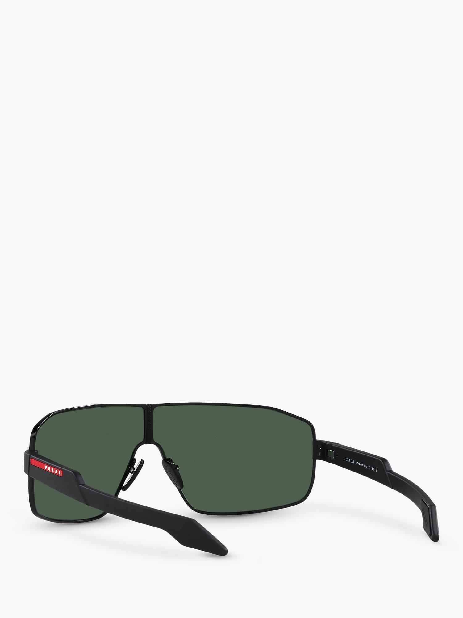 Product image 6 of 11, which shows Prada Linea Rossa PS 54YS Men's Irregular Sunglasses, Black