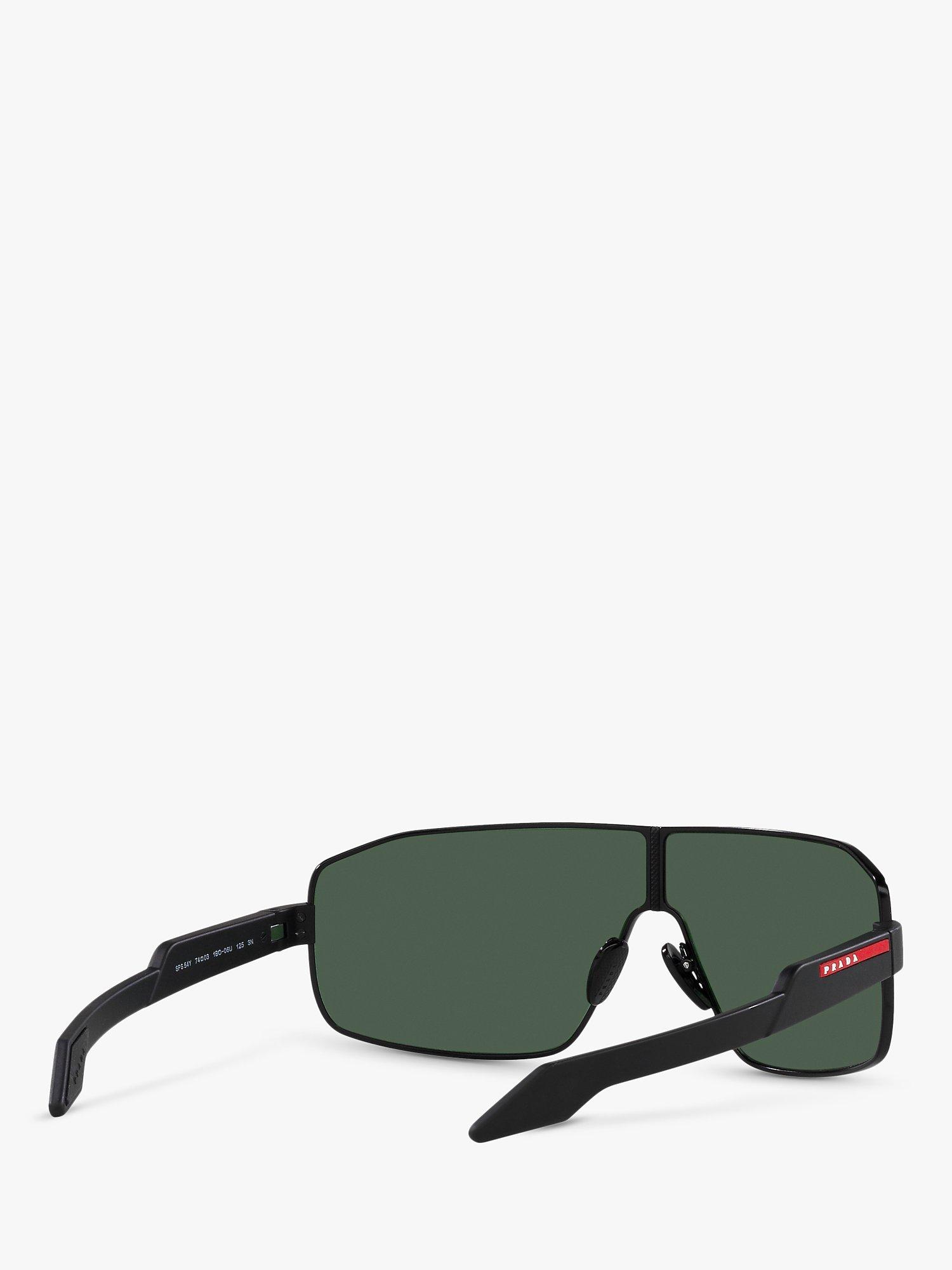 Product image 8 of 11, which shows Prada Linea Rossa PS 54YS Men's Irregular Sunglasses, Black