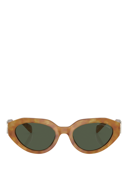 Michael Kors Women's Oval Sunglasses, Amber Tortoise - view 2, Amber Tortoise