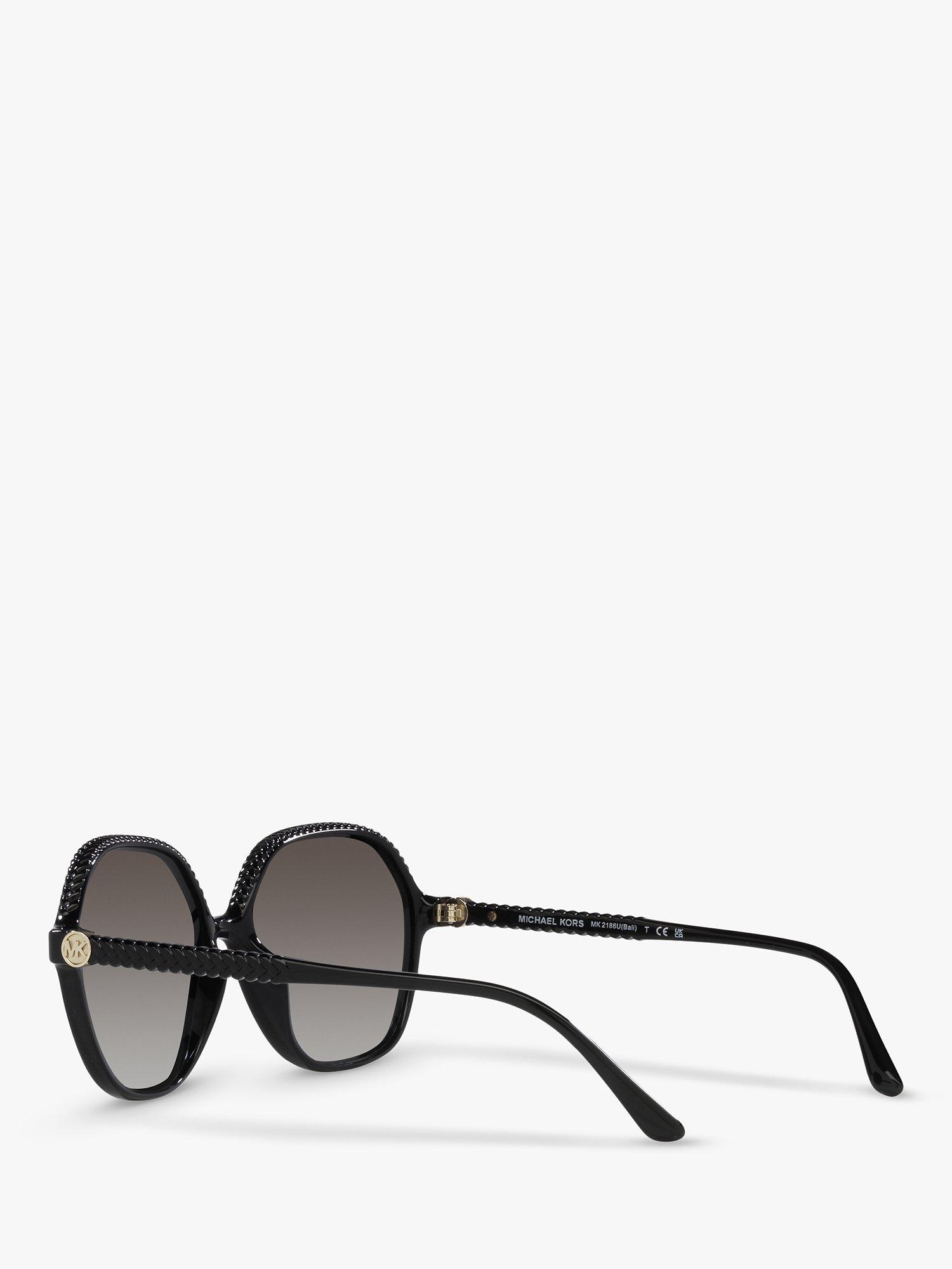 Product image 5 of 11, which shows Michael Kors MK2186U Women's Bali Round Sunglasses, Black