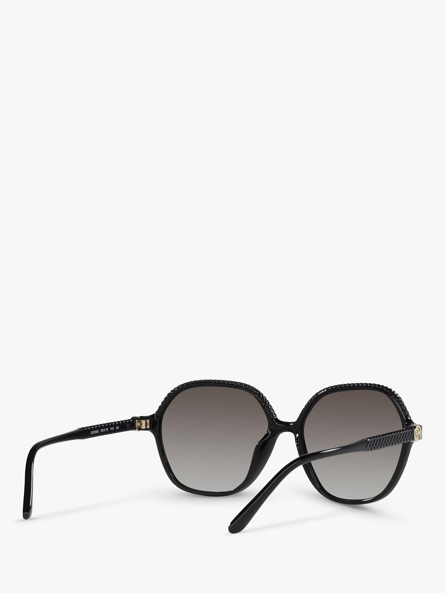 Product image 8 of 11, which shows Michael Kors MK2186U Women's Bali Round Sunglasses, Black