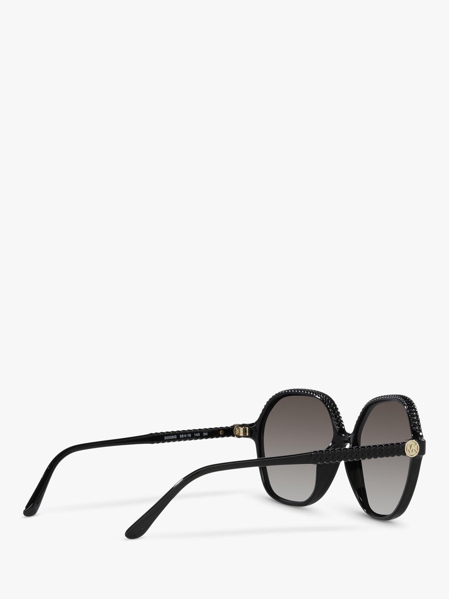 Product image 9 of 11, which shows Michael Kors MK2186U Women's Bali Round Sunglasses, Black