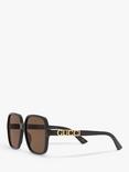 Gucci GC001949 Women's Rectangular Sunglasses, Black