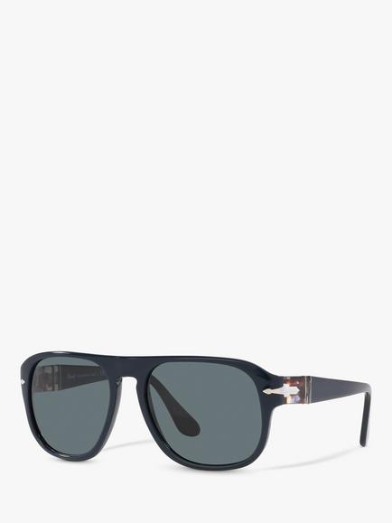 Persol PO3310S Unisex Jean Polarised Pillow Sunglasses, Blue Dust, Blue Dust