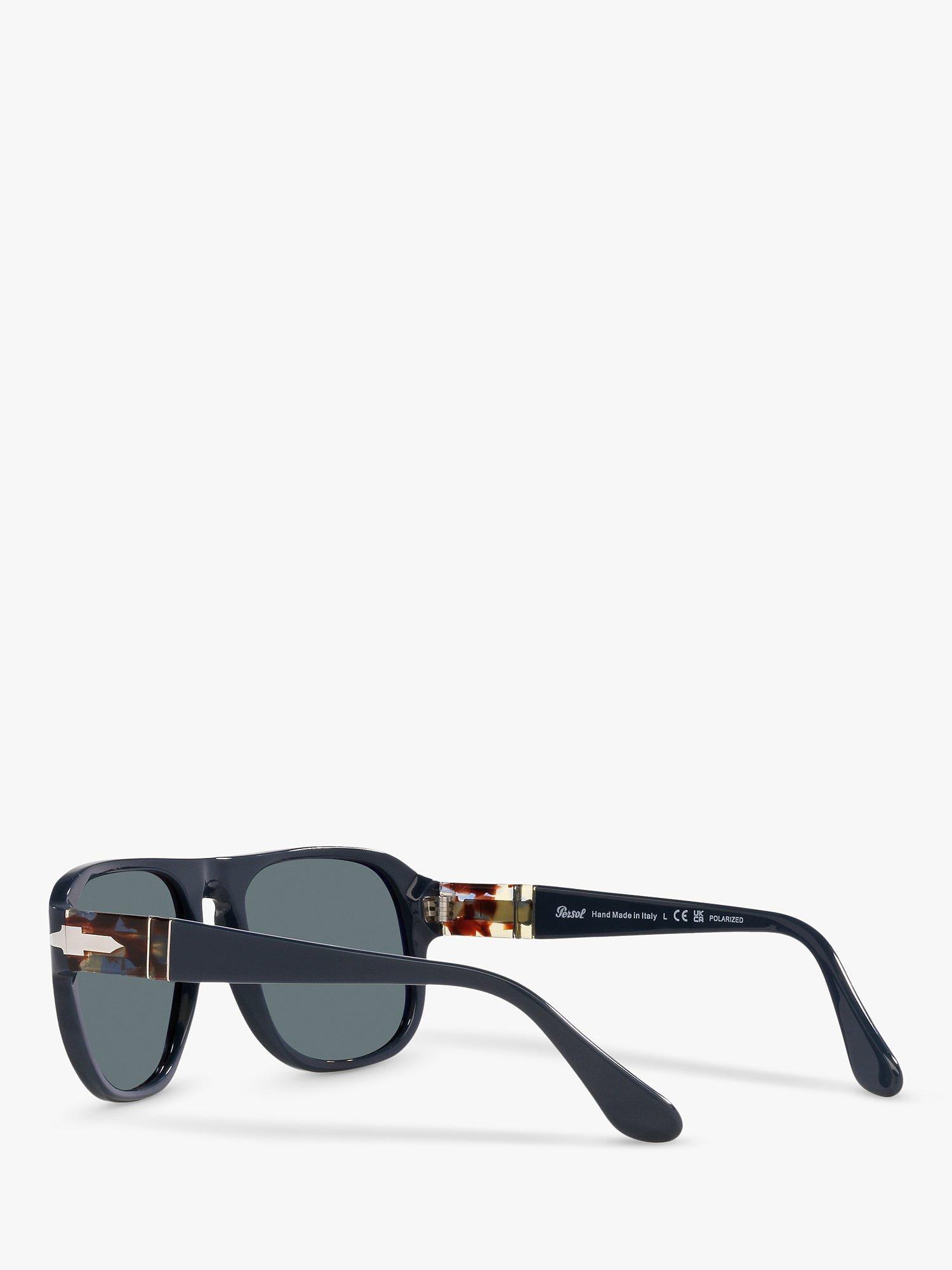 Product image 5 of 11, which shows Persol PO3310S Unisex Jean Polarised Pillow Sunglasses, Blue Dust