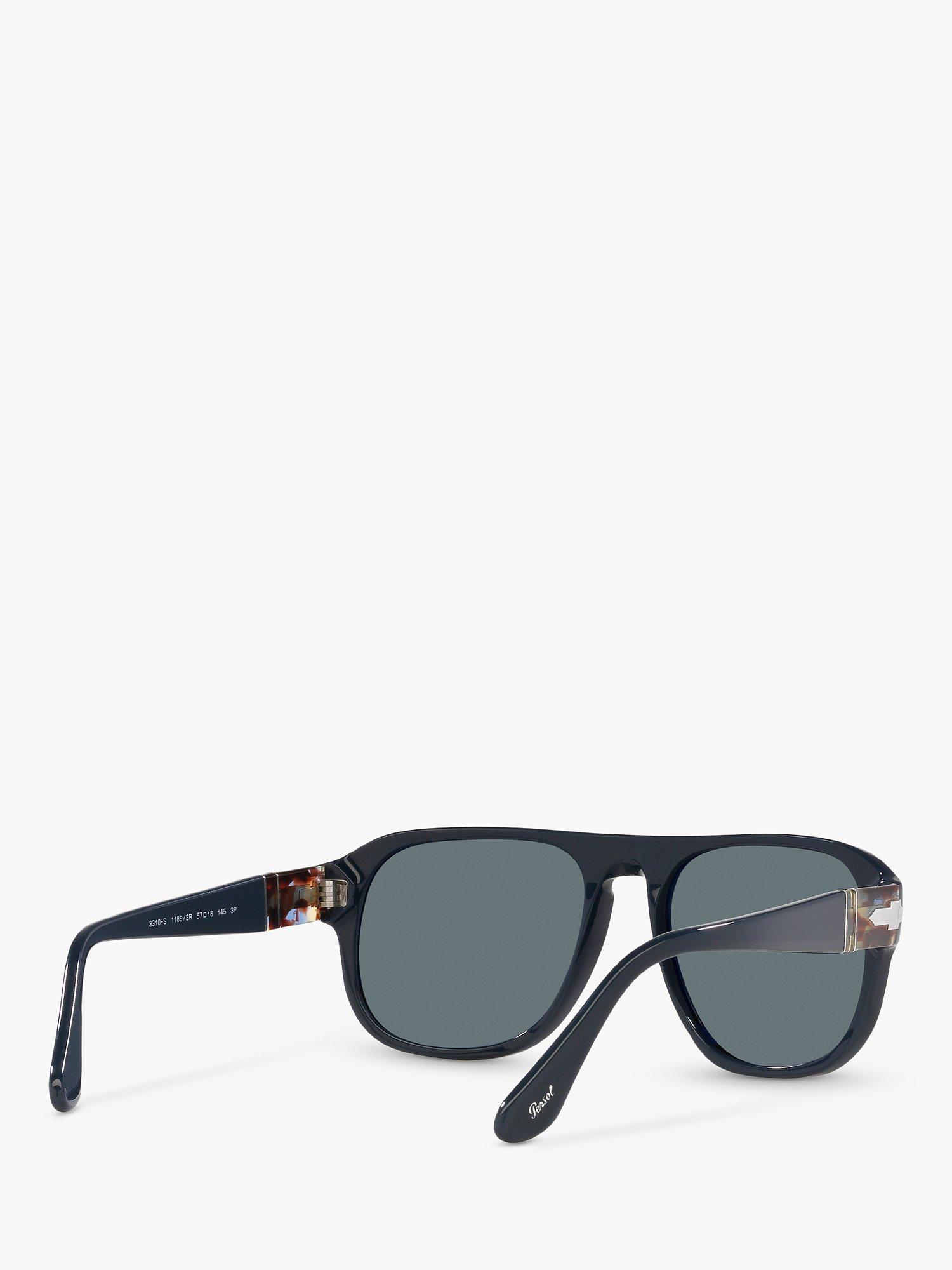 Product image 8 of 11, which shows Persol PO3310S Unisex Jean Polarised Pillow Sunglasses, Blue Dust