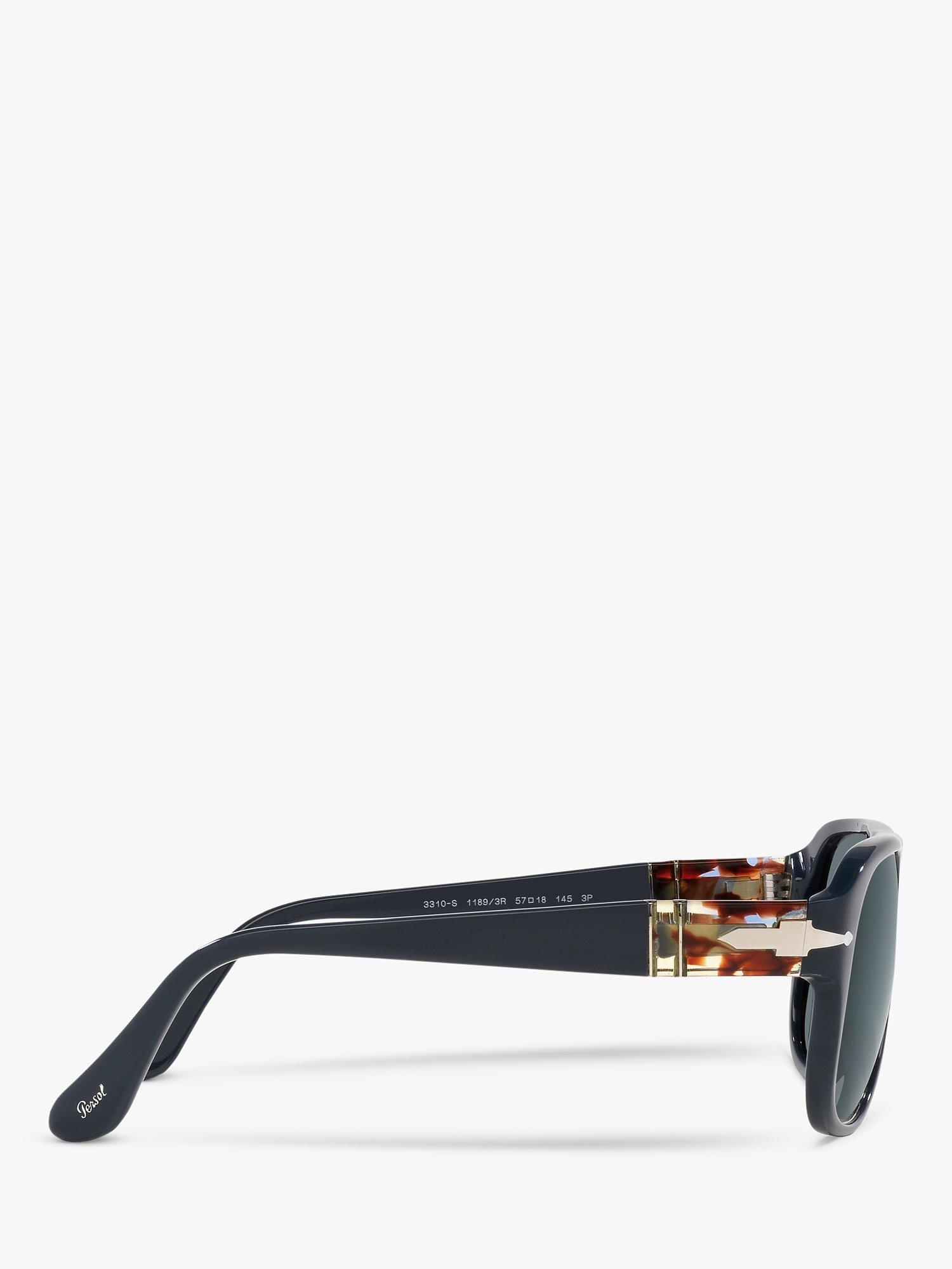 Product image 10 of 11, which shows Persol PO3310S Unisex Jean Polarised Pillow Sunglasses, Blue Dust