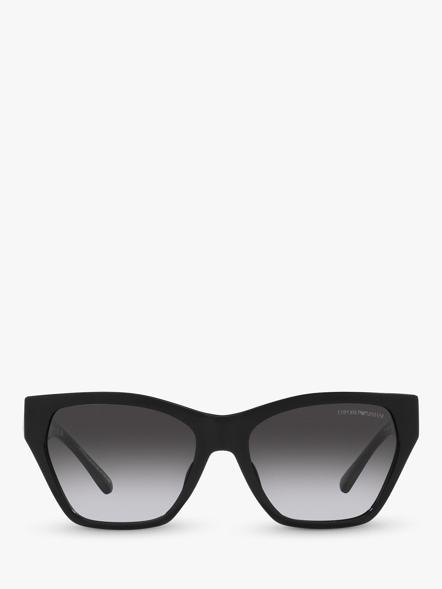 Product image 3 of 11, which shows Emporio Armani EA4203U Women's Cat's Eye Sunglasses, Shiny Black