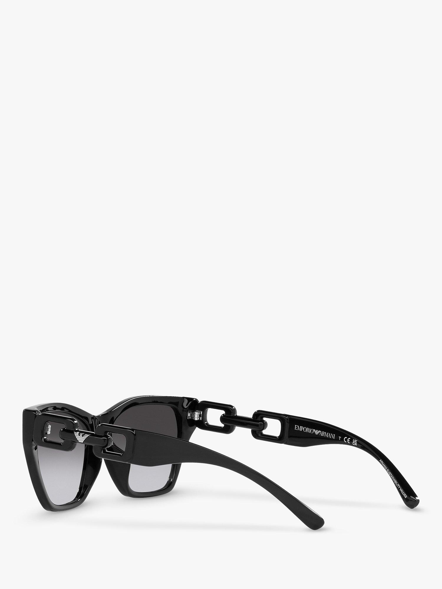 Product image 5 of 11, which shows Emporio Armani EA4203U Women's Cat's Eye Sunglasses, Shiny Black