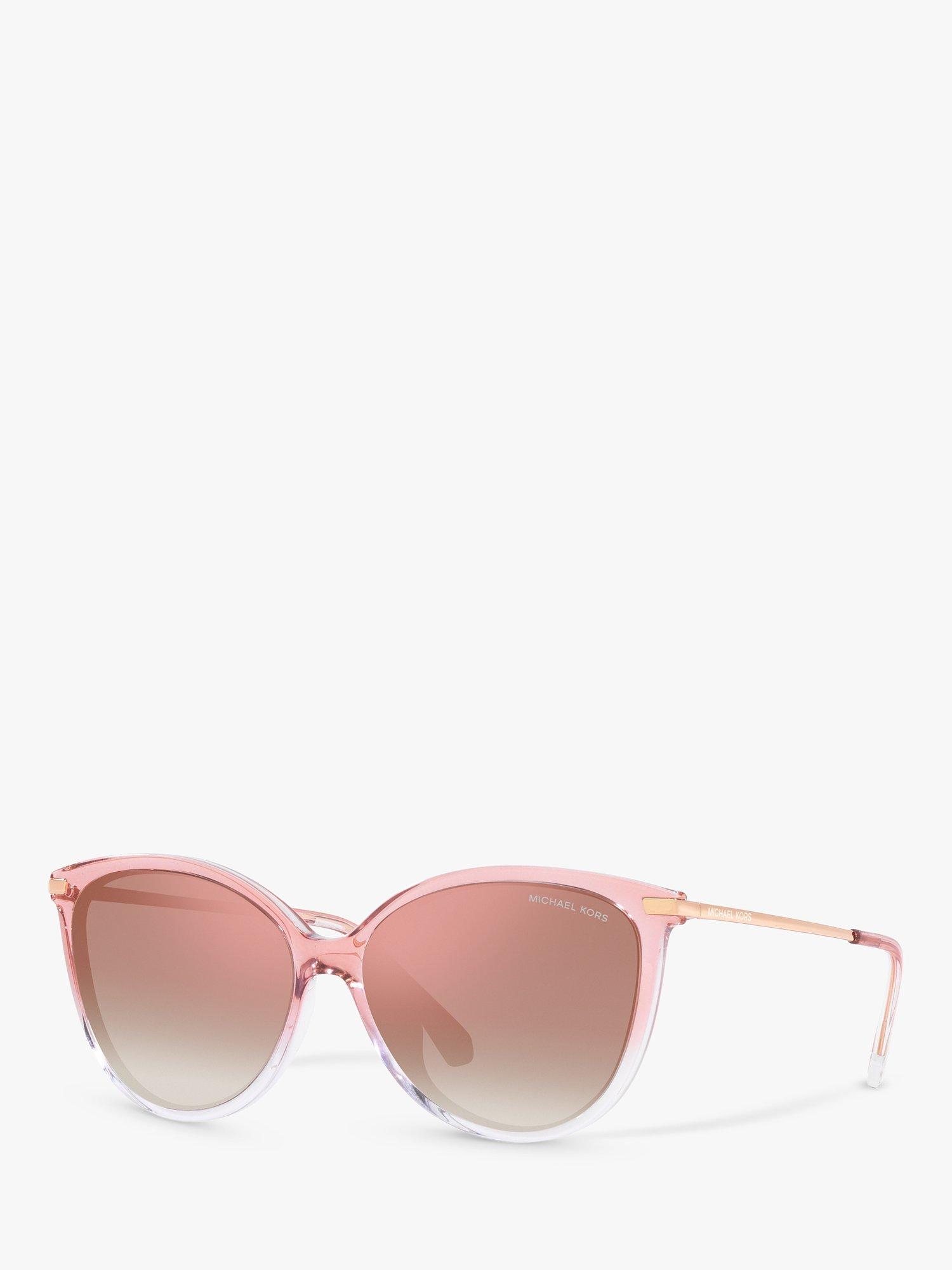 Product image 1 of 11, which shows Michael Kors MK2184U Women's Dupoint Cat's Eye Sunglasses, Pink/Rose Gold