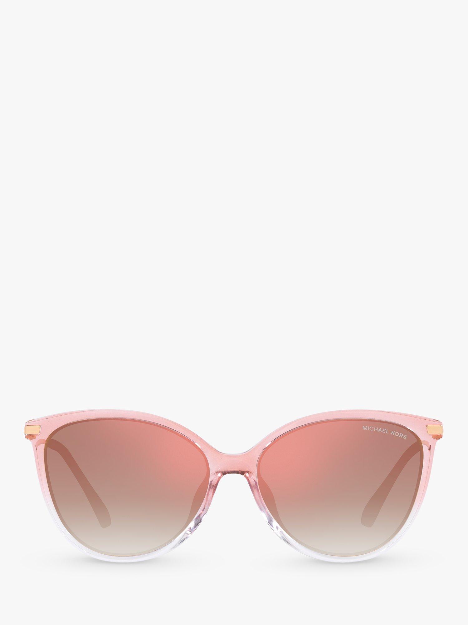 Product image 3 of 11, which shows Michael Kors MK2184U Women's Dupoint Cat's Eye Sunglasses, Pink/Rose Gold