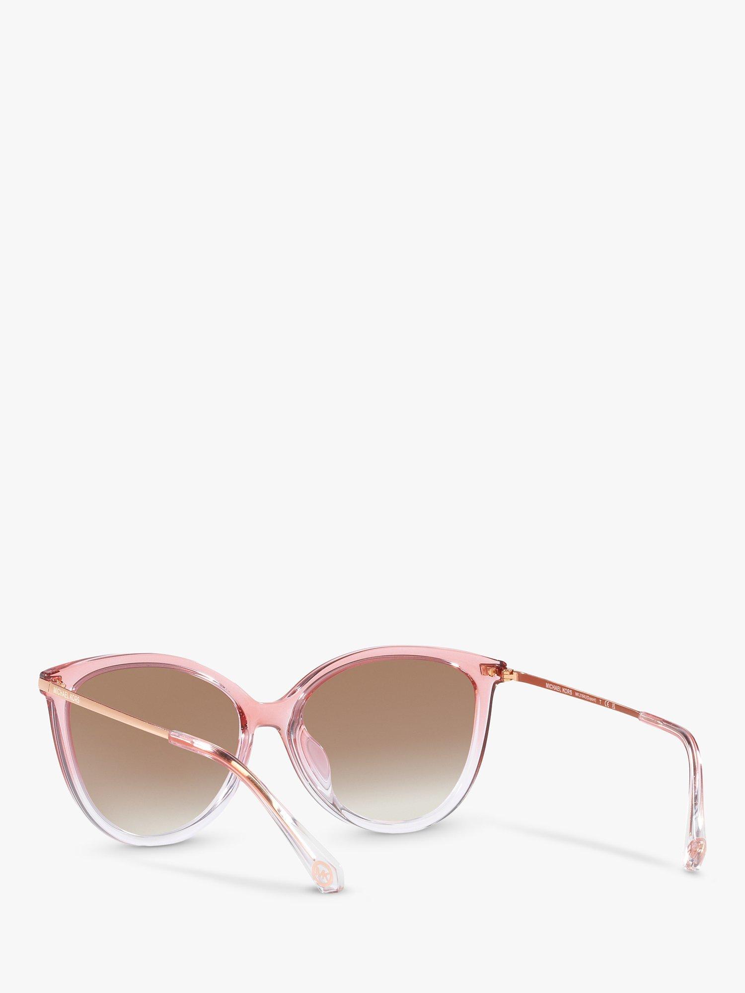 Product image 6 of 11, which shows Michael Kors MK2184U Women's Dupoint Cat's Eye Sunglasses, Pink/Rose Gold