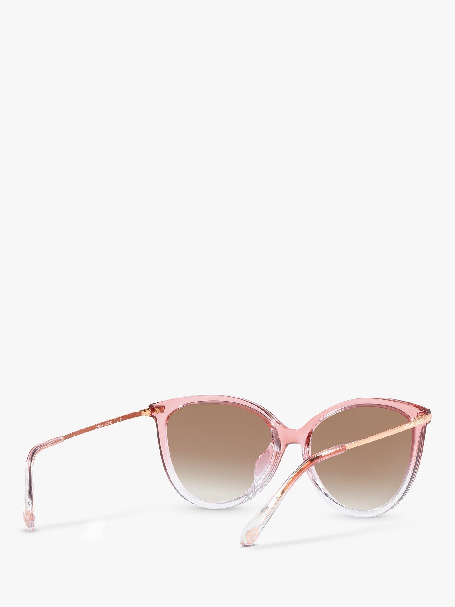 Product image 8 of 11, which shows Michael Kors MK2184U Women's Dupoint Cat's Eye Sunglasses, Pink/Rose Gold